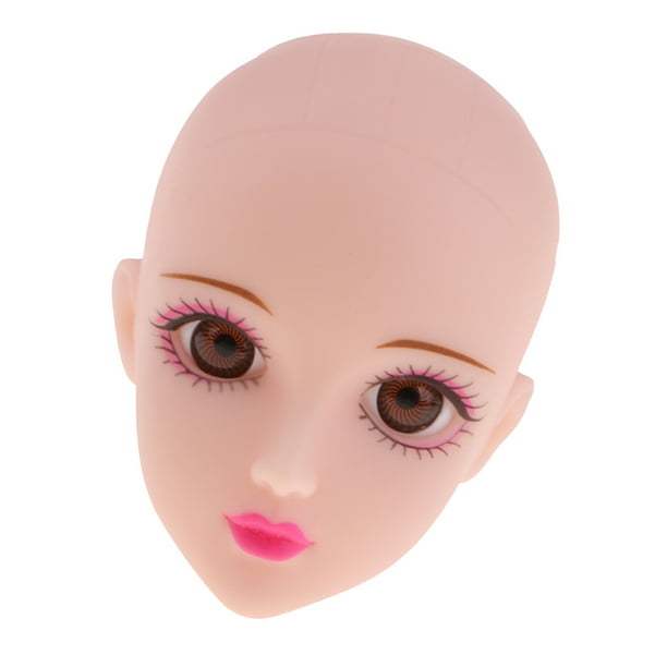 BJD Doll Accs Jointed Makeup Head Sculpt Female with Blue Eyes for 1/6 OB